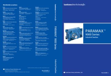 Cover of PARAMAX 9000 · Industrial Gearbox Catalogue