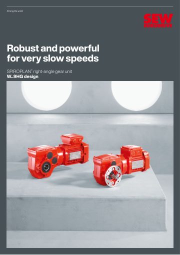 Cover of SPIROPLAN W..9HG · Right-angle Gear Units