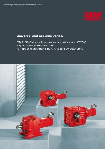 Cover of Servomotors for R, F, K, S & W Gear Units